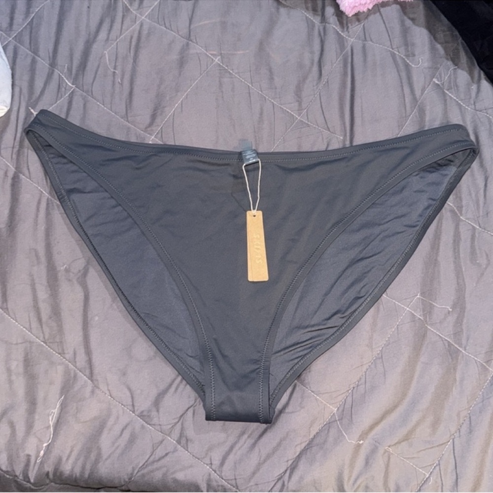 SKIMS GUNMETAL BIKINI BOTTOM